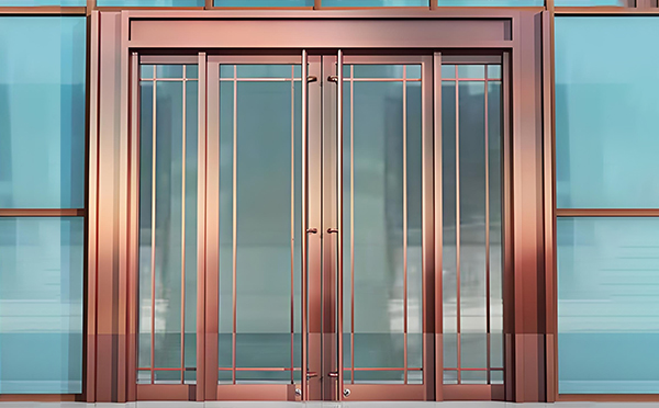 青湖路街道玻璃地弹门