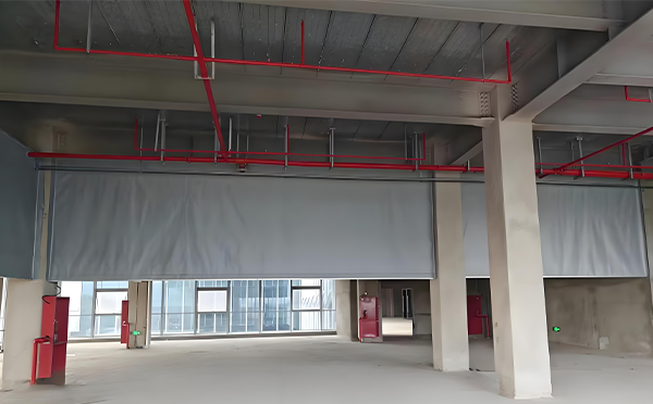 青湖路街道防火布挡烟垂壁